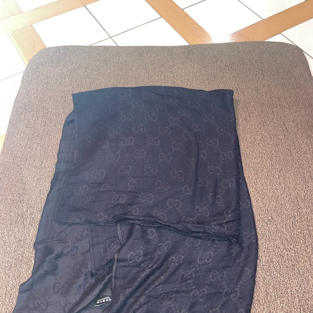 Gucci Charcoal Gray Scarf